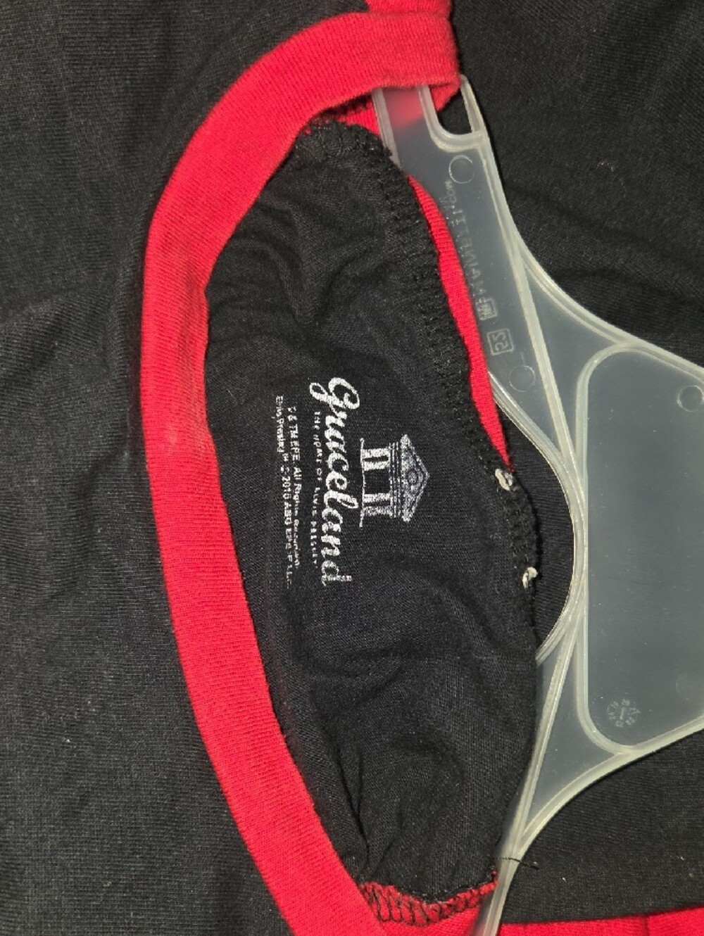 Elvis 50th Anniversary Raglan Long Sleeve Tee - Red/Black - Picture 3 of 3
